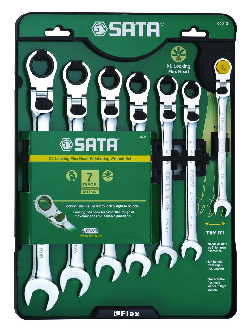 Locking flex head on sale ratcheting wrench set