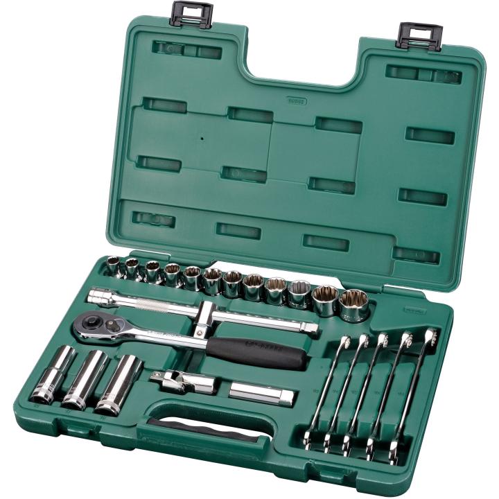 25 Pc. 1/2” Drive 6 Point and 12 Point Metric Socket Wrench Set - SATA