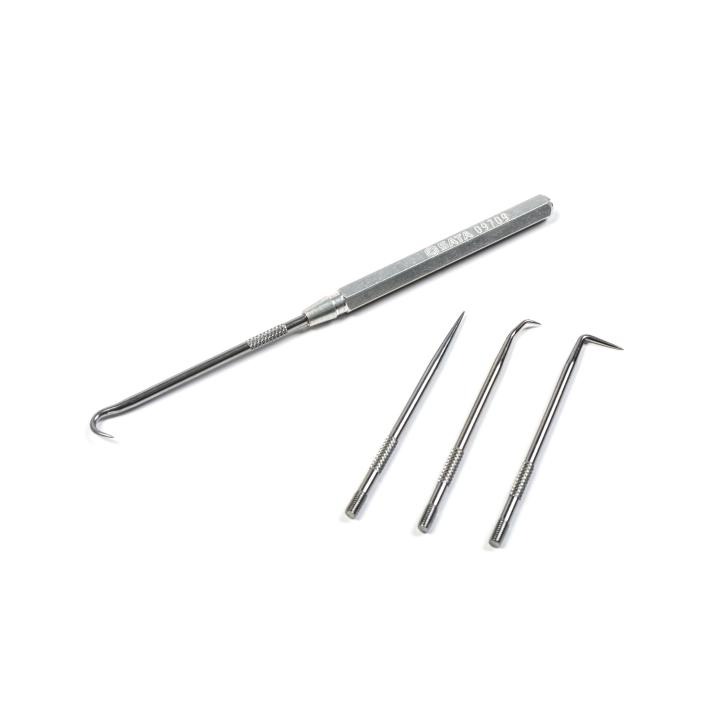 4 Pieces Stainless Steel Hook and Pick Tool Set Durable O Rings