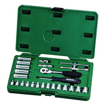 Image of 25 Pc. 1/4" Drive 6 Point Metric Socket Set - SATA